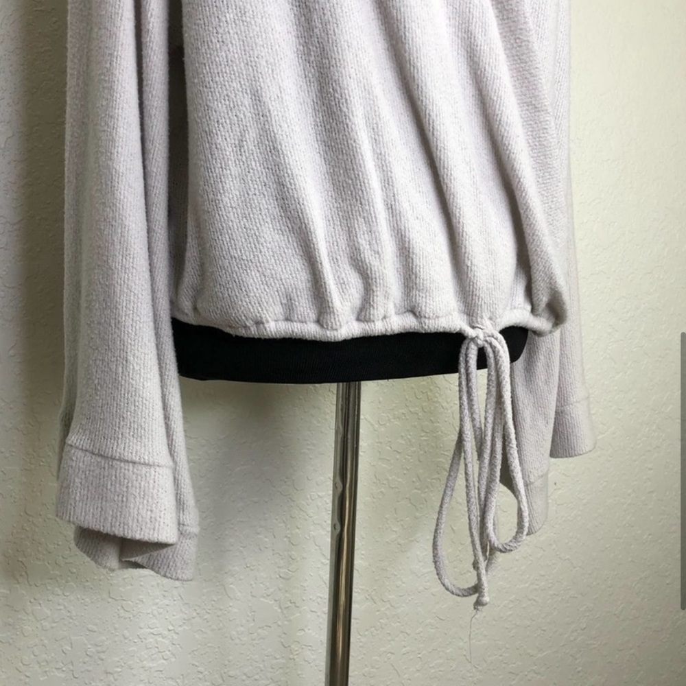 Lazy Sundays Light Gray Soft Knit Wrap Front Draw… - image 4